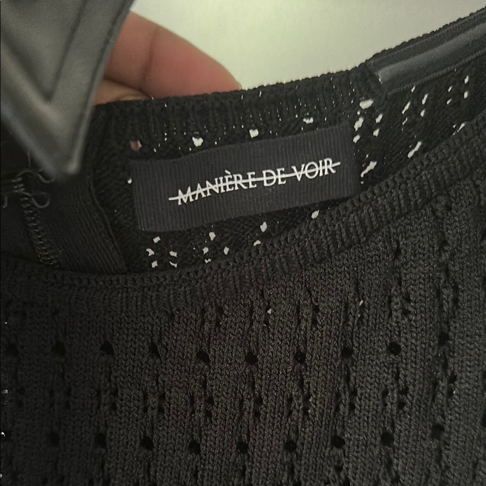 NWOT Maniere De Voir Black Knit Jumpsuit - Picture 12 of 13